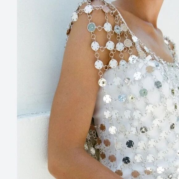 Zara NWT jewel crop top 4813/308 - Picture 9 of 10